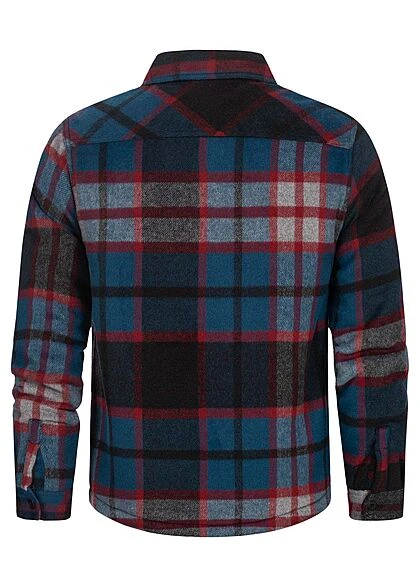 Hailys Herren Hemdjacke Jacke Mit Teddyfutter 2-Pockets Kariert Navy Blau 5 Hailys Herren Hemdjacke Jacke Mit Teddyfutter 2-Pockets Kariert Navy Blau – Bild 3