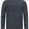 Indicode Herren Pullover Longsleeve Sweater Rippoptik Navy Blau -Deutschland Jack & Jones Verkaufs-Shop 21110107