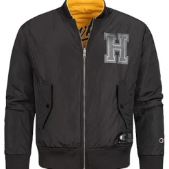 Champion Herren Wendejacke Bomberjacke Stranger Things Print 2-Pockets Gelb Schwarz -Deutschland Jack & Jones Verkaufs-Shop 21110128 3