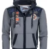 Geographical Norway Herren Zip-Hoodie Kapuze 2-Pockets Patches Vorne D. Grau -Deutschland Jack & Jones Verkaufs-Shop 21110249