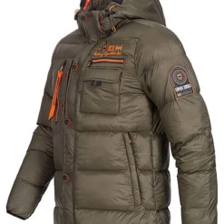 Geographical Norway Herren Winter Steppjacke Mit Abnehmb. Kapuze 4-Pockets Khaki Grün -Deutschland Jack & Jones Verkaufs-Shop 21110262 2