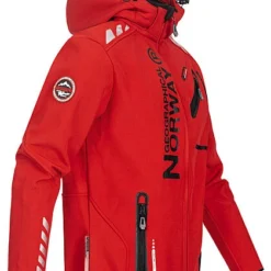 Geographical Norway Herren Softshell Funktionsjacke Mit Abnehmb. Kapuze Rot Schwarz -Deutschland Jack & Jones Verkaufs-Shop 21110307 2