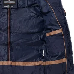 Geographical Norway Herren High-Neck Winter Bomberjacke Teilw. Kunstleder Navy Braun -Deutschland Jack & Jones Verkaufs-Shop 21110311 4
