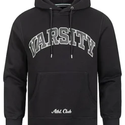 Jack & Jones Jack And Jones Herren Hoodie Mit Kapuze & Tunnelzug Varsity Print Schwarz Weiss