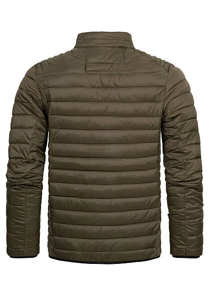 Indicode Herren Übergangsjacke Mit Stehkragen 2-Pockets Army Oliv Grün 6 Indicode Herren Übergangsjacke Mit Stehkragen 2-Pockets Army Oliv Grün – Bild 4