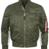 Alpha Industries Herren Nylon Fliegerjacke 2-Pockets Regular Fit Dunkel Grün -Deutschland Jack & Jones Verkaufs-Shop 22020066