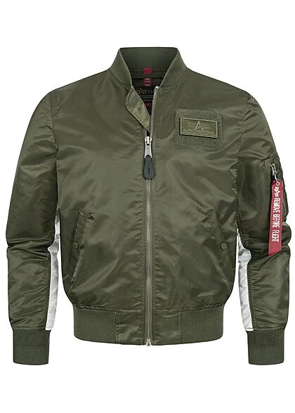 Alpha Industries Herren Nylon Fliegerjacke 2-Pockets Regular Fit Dunkel Grün 3 Alpha Industries Herren Nylon Fliegerjacke 2-Pockets Regular Fit Dunkel Grün