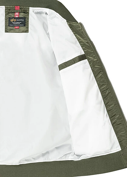 Alpha Industries Herren Nylon Fliegerjacke 2-Pockets Regular Fit Dunkel Grün 7 Alpha Industries Herren Nylon Fliegerjacke 2-Pockets Regular Fit Dunkel Grün – Bild 5