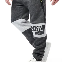 Geographical Norway Herren 2-Tone Jogginghose 2-Pockets Logo Print Grau Hell Grau