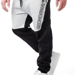 Geographical Norway Herren 2-Tone Jogginghose 2-Pockets Schwarz Hell Grau