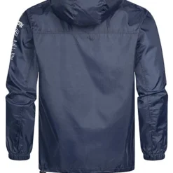 Canadian Peak Herren Pull Over Windbreaker Regenjacke Kapuze 2-Zip-Pockets Navy Blau -Deutschland Jack & Jones Verkaufs-Shop 22030554 2