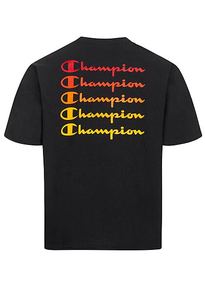 Champion Herren Custom Fit T-Shirt Mit Logo Print Schwarz 3 Champion Herren Custom Fit T-Shirt Mit Logo Print Schwarz