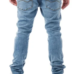 Indicode Herren Basic Jeans Hose Mit 5-Pockets Regular Fit Mid Bleach Denim Blau -Deutschland Jack & Jones Verkaufs-Shop 22040730 2