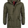 Indicode Herren Winter Parka Mantel Mit Kapuze & 4 Taschen Army Grün -Deutschland Jack & Jones Verkaufs-Shop 22080340