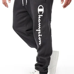 Champion Herren Sweat Pants Jogginghose 2-Pockets Logo Print Schwarz