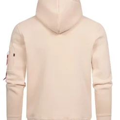 Alpha Industries Herren Hoodie Kängurutasche Kapuze Logo Print Jet Stream Weiss -Deutschland Jack & Jones Verkaufs-Shop 22080403 2