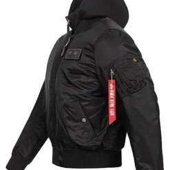 Alpha Industries Herren MA-1 Fliegerblouson Jacke Abnehmb. Kapuze 2-Pockets Schwarz -Deutschland Jack & Jones Verkaufs-Shop 22090300 2