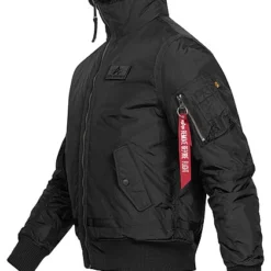 Alpha Industries Herren Jacke B15-3TT Fliegerjacke 3-Pockets M. Teddyfell Schwarz -Deutschland Jack & Jones Verkaufs-Shop 22090301 2