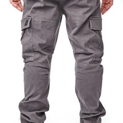 Indicode Herren Cargo Jeans Hose 6-Pockets Dunkel Grau -Deutschland Jack & Jones Verkaufs-Shop 22090323 2