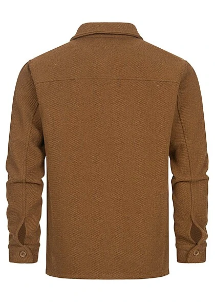 Indicode Herren Übergangsjacke Mit 3 Taschen Und Knopfleiste Rubber Braun 5 Indicode Herren Übergangsjacke Mit 3 Taschen Und Knopfleiste Rubber Braun – Bild 3