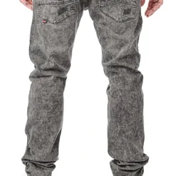 Indicode Herren Jeans Hose Mit Tunnelzug Und 5-Pockets Vintage Dunkel Grau -Deutschland Jack & Jones Verkaufs-Shop 22090431 2