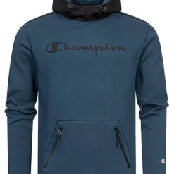 Champion Herren Hoodie Mit 2-Zip-Pockets Dunkel Blau Schwarz
