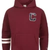 Champion Herren Hoodie Mit Kängurutasche College Style Kariert Dunkel Rot