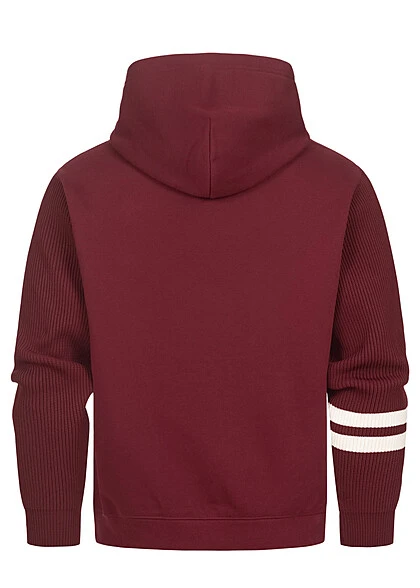 Champion Herren Hoodie Mit Kängurutasche College Style Kariert Dunkel Rot 5 Champion Herren Hoodie Mit Kängurutasche College Style Kariert Dunkel Rot – Bild 3