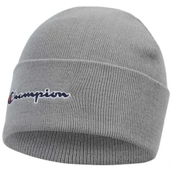 Champion Herren Beanie Mütze Mit Logo Vorn Grau