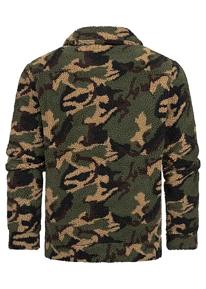 Indicode Herren Jacke Im Camouflage Design Mit Zip-Brusttasche Camo Grün 5 Indicode Herren Jacke Im Camouflage Design Mit Zip-Brusttasche Camo Grün – Bild 3