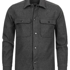 ONLY & SONS Herren NOOS Jacke Woll-Look Mit 2-Brusttaschen Und Knopfleiste Schwarz