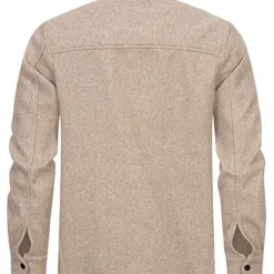 ONLY & SONS Herren NOOS Jacke Woll-Look Mit 2-Brusttaschen Und Knopfleiste Hell Grau -Deutschland Jack & Jones Verkaufs-Shop 22100056 2