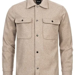 ONLY & SONS Herren NOOS Jacke Woll-Look Mit 2-Brusttaschen Und Knopfleiste Hell Grau -Deutschland Jack & Jones Verkaufs-Shop 22100056 3