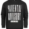 ONLY & SONS Herren Pullover Sweater Mit PARENTAL ADVISORY Print Schwarz Weiss -Deutschland Jack & Jones Verkaufs-Shop 22100057