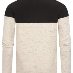 Indicode Herren 2-Tone Sweater Pullover Mit Strukturstoff Schwarz Grau -Deutschland Jack & Jones Verkaufs-Shop 22100214 2