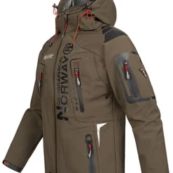 Geographical Norway Herren Jacke Mit Abnehmb. Kapuze Und Logo Print Khaki Schwarz -Deutschland Jack & Jones Verkaufs-Shop 22120080 2