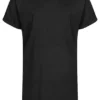 Urban Classics Herren Longform Turn-Up T-Shirt Schwarz -Deutschland Jack & Jones Verkaufs-Shop 23010078
