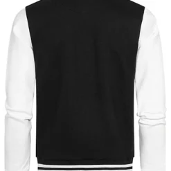 Urban Classics Herren 2-Tone College Jacke Mit Knopfleiste 2-Pockets Schwarz Weiss -Deutschland Jack & Jones Verkaufs-Shop 23010082 2