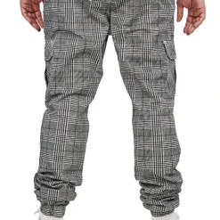 Urban Classics Herren Cargo Hose Sweatpants Mit 6-Pockets Kariert Weiss Schwarz -Deutschland Jack & Jones Verkaufs-Shop 23010085 2