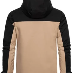 Jack & Jones Jack And Jones Herren Jacke Mit Kapuze 2 Zip-Brusttaschen 2 Seitl. Taschen Beige Schwarz -Deutschland Jack & Jones Verkaufs-Shop 23030096 3