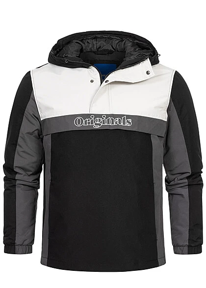 Jack & Jones Jack And Jones Herren Jacke Windbreaker Übergangsjacke Mit Kapuze Schwarz Grau Weiss 3 Jack & Jones Jack And Jones Herren Jacke Windbreaker Übergangsjacke Mit Kapuze Schwarz Grau Weiss