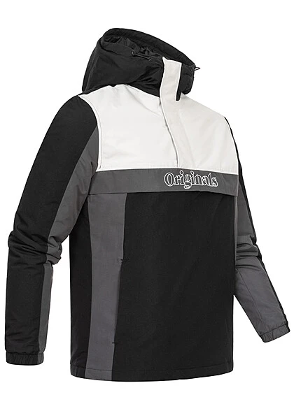 Jack & Jones Jack And Jones Herren Jacke Windbreaker Übergangsjacke Mit Kapuze Schwarz Grau Weiss 5 Jack & Jones Jack And Jones Herren Jacke Windbreaker Übergangsjacke Mit Kapuze Schwarz Grau Weiss – Bild 3