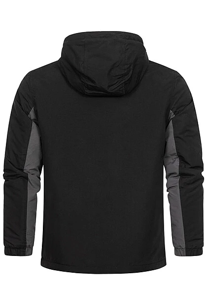 Jack & Jones Jack And Jones Herren Jacke Windbreaker Übergangsjacke Mit Kapuze Schwarz Grau Weiss 6 Jack & Jones Jack And Jones Herren Jacke Windbreaker Übergangsjacke Mit Kapuze Schwarz Grau Weiss – Bild 4