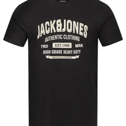 Jack & Jones Jack And Jones Herren NOOS T-Shirt Mit Logo Print Schwarz Weiss