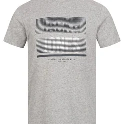 Jack & Jones Jack And Jones Herren NOOS T-Shirt Mit Logo Print Hell Grau Melange