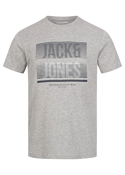 Jack & Jones Jack And Jones Herren NOOS T-Shirt Mit Logo Print Hell Grau Melange 3 Jack & Jones Jack And Jones Herren NOOS T-Shirt Mit Logo Print Hell Grau Melange