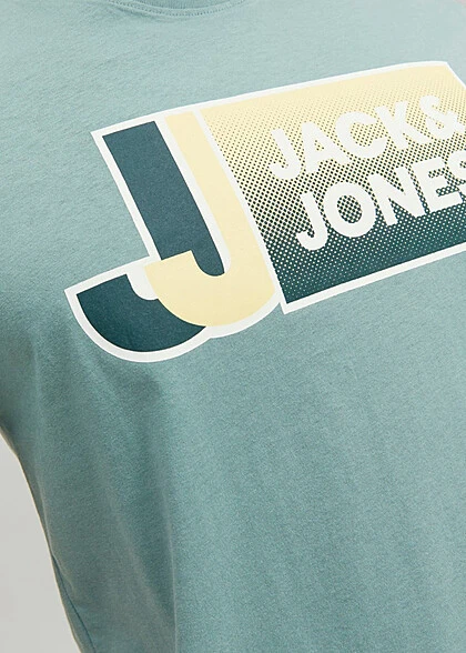 Jack & Jones Jack And Jones Herren T-Shirt Mit Logo Print Und Rundhals Trellis Grün 5 Jack & Jones Jack And Jones Herren T-Shirt Mit Logo Print Und Rundhals Trellis Grün – Bild 3