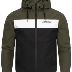 Jack & Jones Jack And Jones Herren NOOS Bomber Jacke Kapuze 2-Pockets Forest Night Grün Schwarz -Deutschland Jack & Jones Verkaufs-Shop 23030134 1