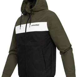 Jack & Jones Jack And Jones Herren NOOS Bomber Jacke Kapuze 2-Pockets Forest Night Grün Schwarz -Deutschland Jack & Jones Verkaufs-Shop 23030134 2