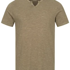 Jack & Jones Jack And Jones Herren NOOS T-Shirt Mit Knopfleiste Dusky Grün